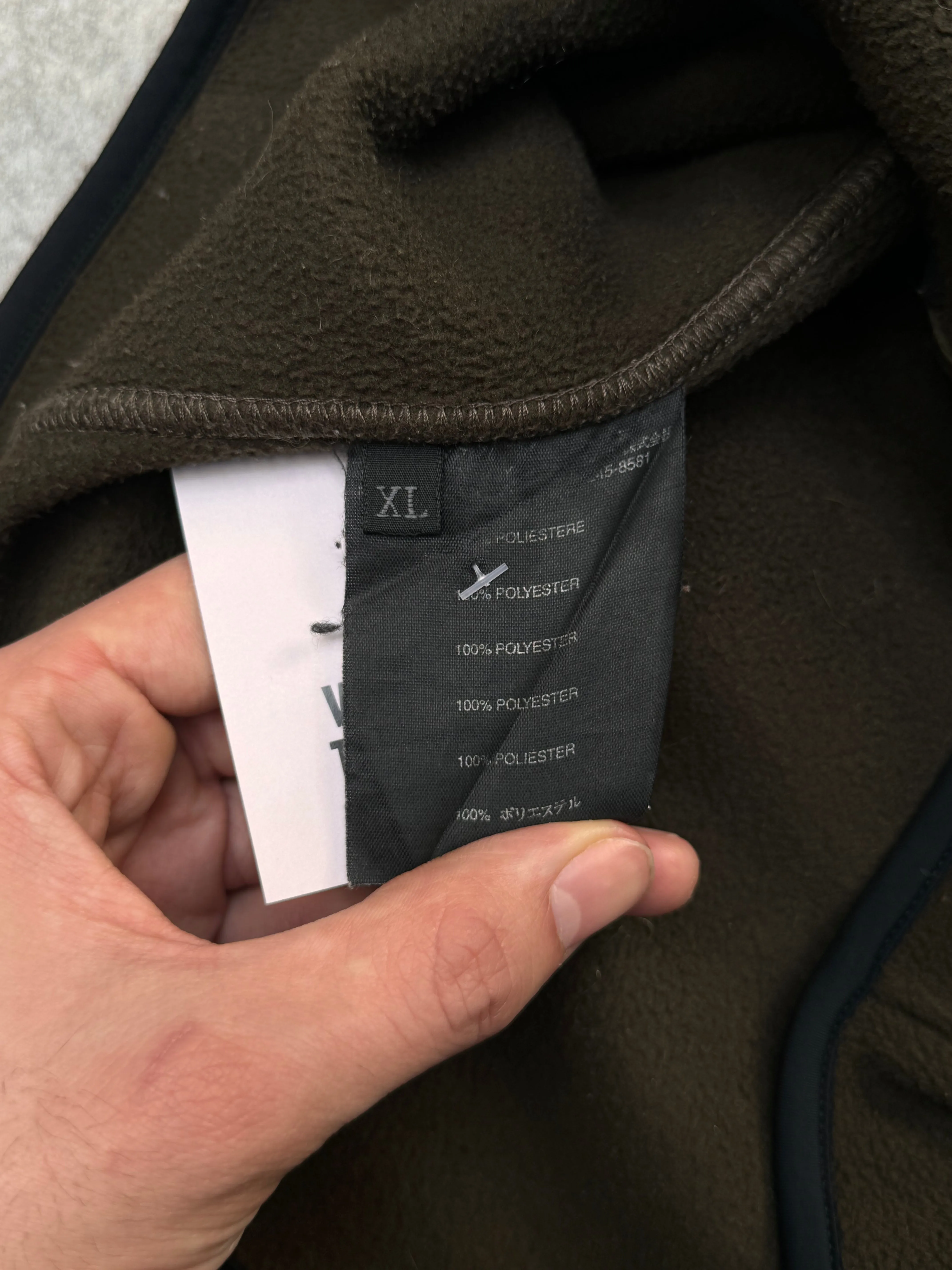 2002 Prada Khaki Balacava Fleece Zip-up Jacket