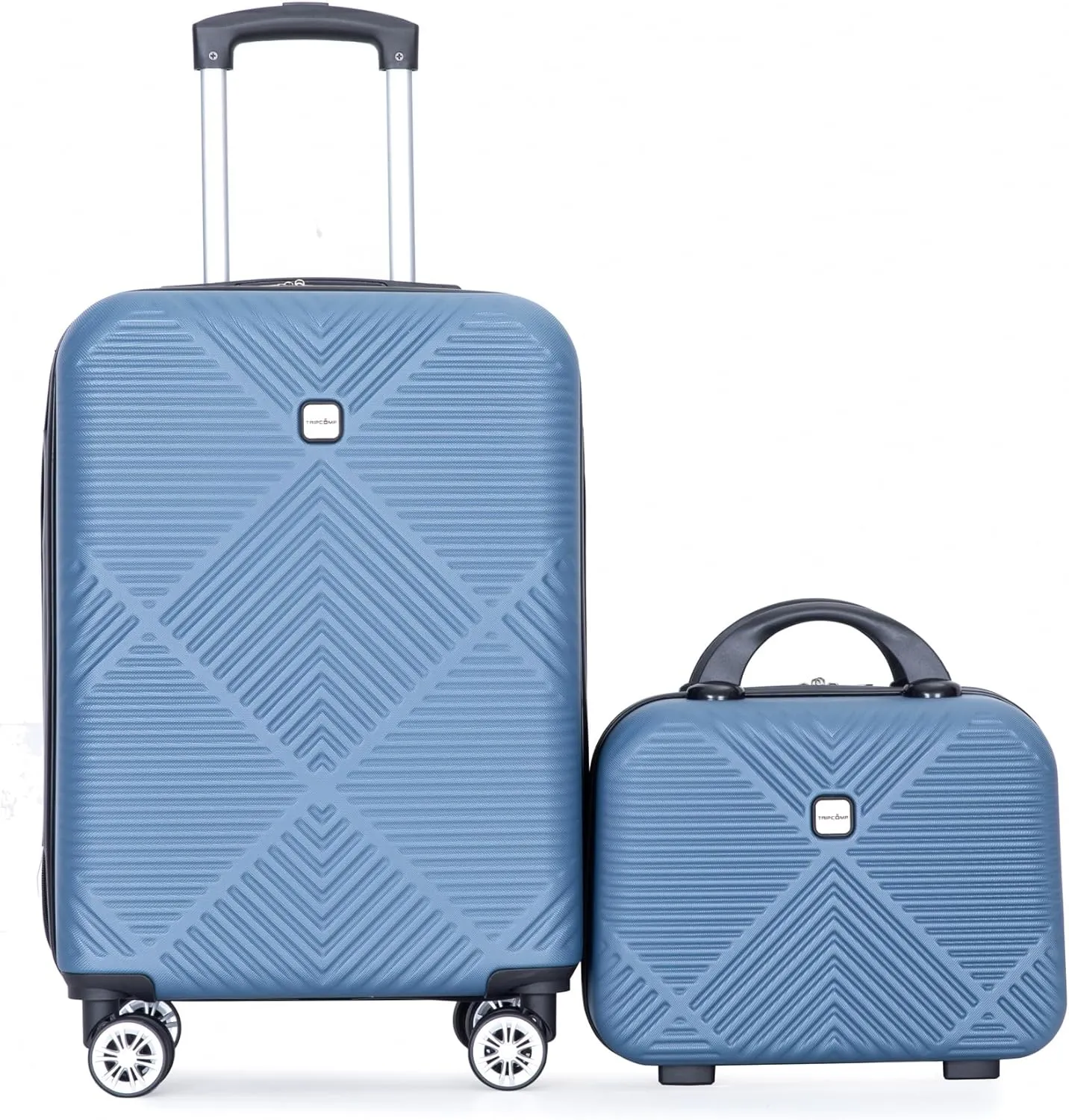 2Piece Luggage Sets ABS Lightweight Suitcase, Spinner Wheels, (20/14) BLUE