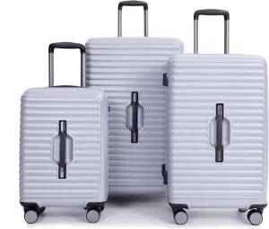 3 Piece Luggage Sets with TSA Lock, Lightweight Suitcase with 2 Hooks and 360 Degree Double Spinner Wheels for Men Women (21in/25in/29in)/(20in/24in/28in) Gray(21/25/29) As Shown One Size