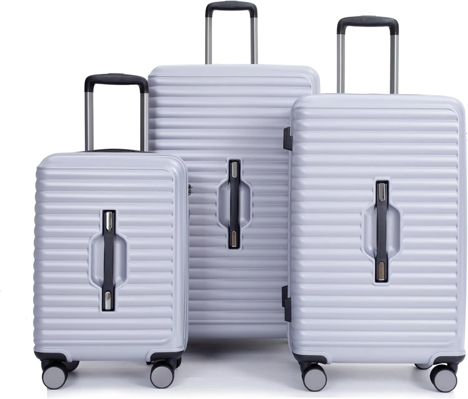3 Piece Luggage Sets with TSA Lock, Lightweight Suitcase with 2 Hooks and 360 Degree Double Spinner Wheels for Men Women (21in/25in/29in)/(20in/24in/28in) Gray(21/25/29) As Shown One Size
