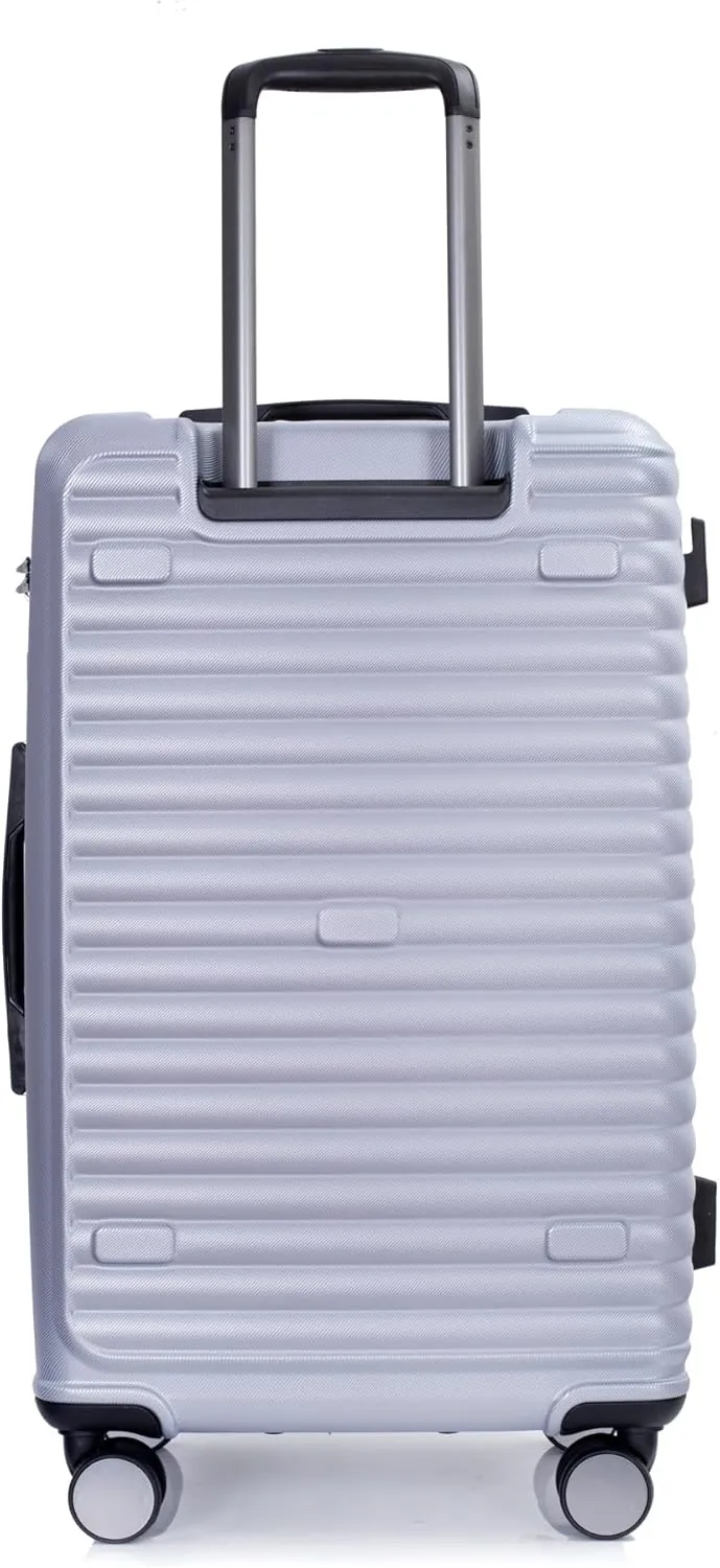 3 Piece Luggage Sets with TSA Lock, Lightweight Suitcase with 2 Hooks and 360 Degree Double Spinner Wheels for Men Women (21in/25in/29in)/(20in/24in/28in) Gray(21/25/29) As Shown One Size