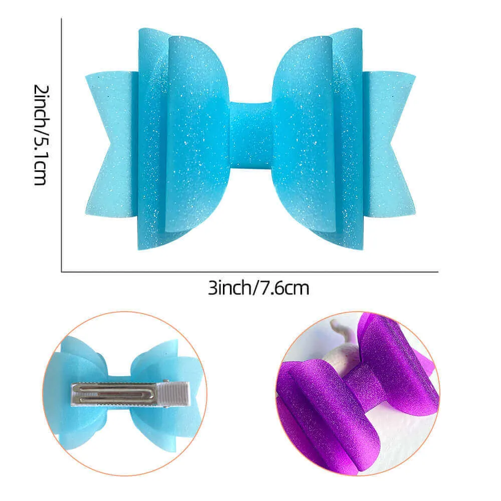 30pcs Sparkle PVC Jelly Hair Bows