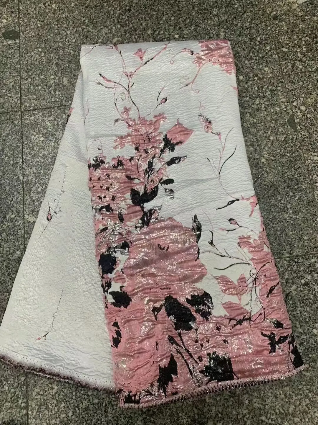 5 YARDS / 4 COLORS / Serenity Floral Viscose Jacquard Brocade Woven Fashion Jacket Dress Fabric