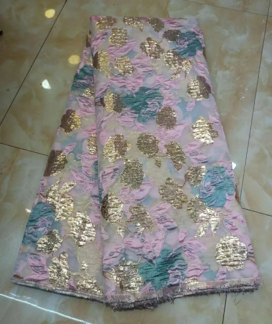 5 YARDS / 5 COLORS / Multicolor Floral Viscose Jacquard Brocade Woven Fashion Jacket Dress Fabric