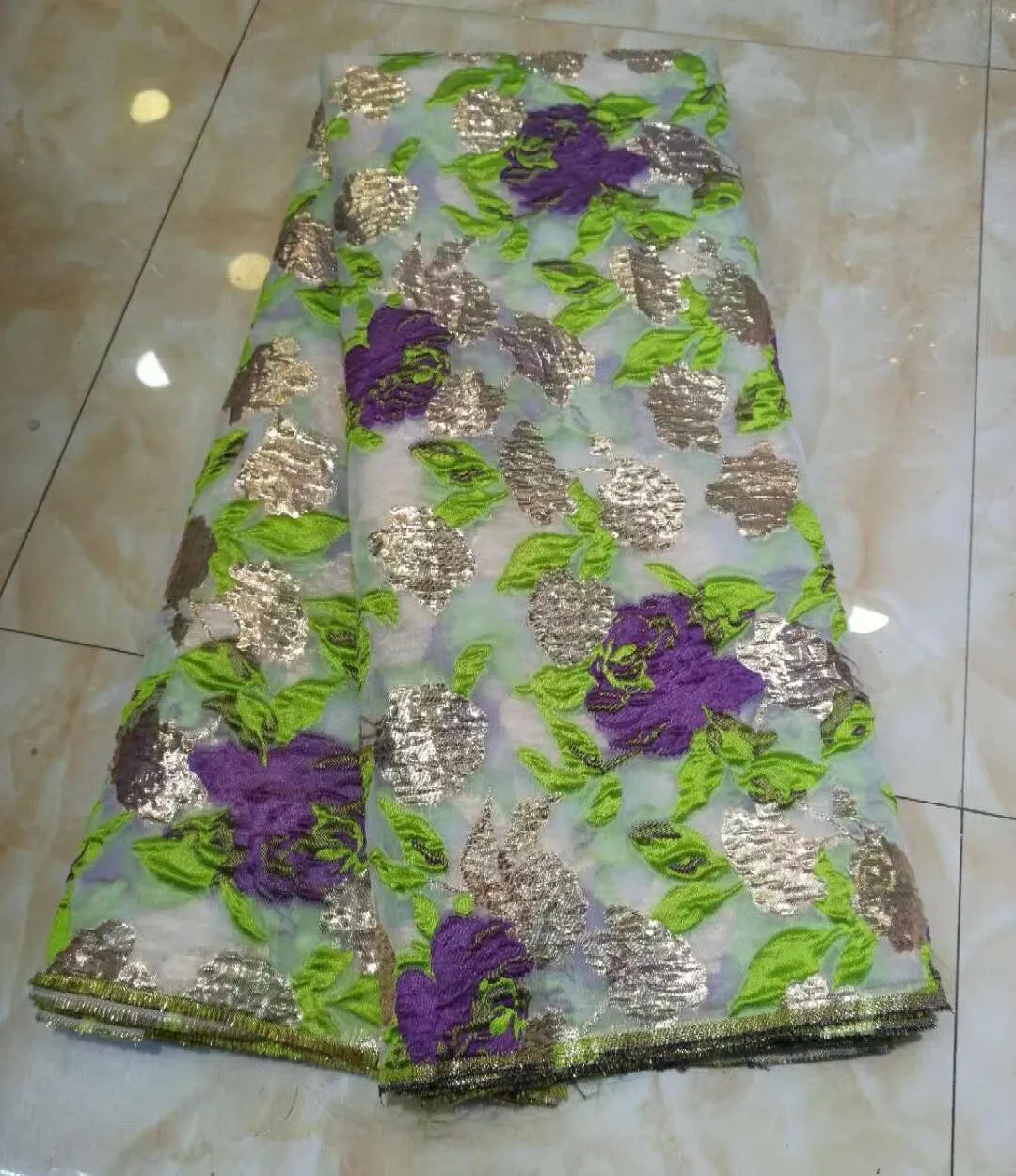 5 YARDS / 5 COLORS / Multicolor Floral Viscose Jacquard Brocade Woven Fashion Jacket Dress Fabric