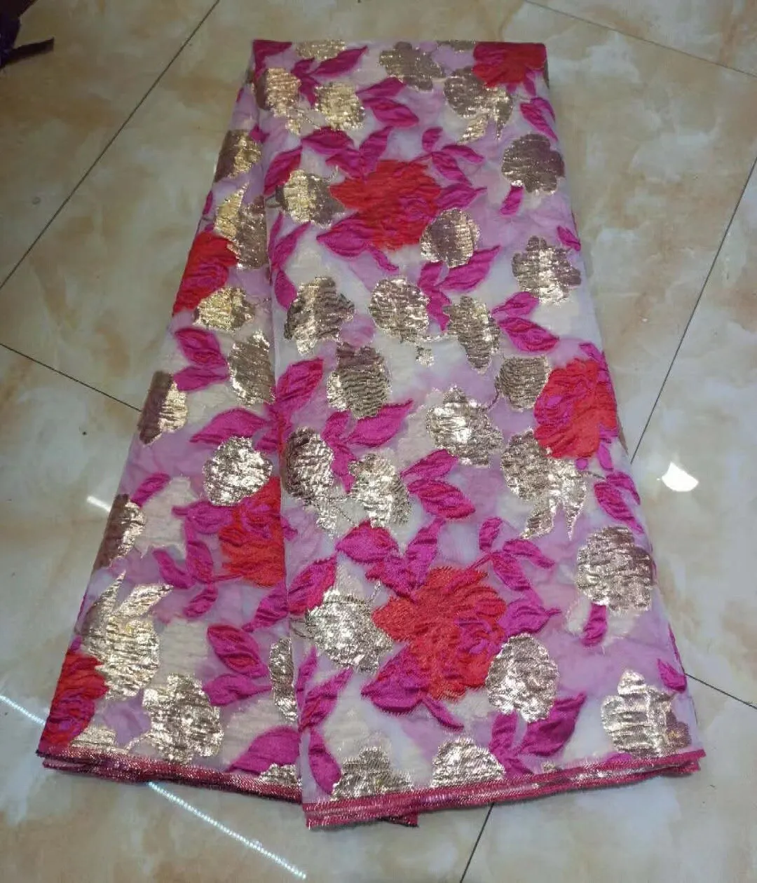 5 YARDS / 5 COLORS / Multicolor Floral Viscose Jacquard Brocade Woven Fashion Jacket Dress Fabric