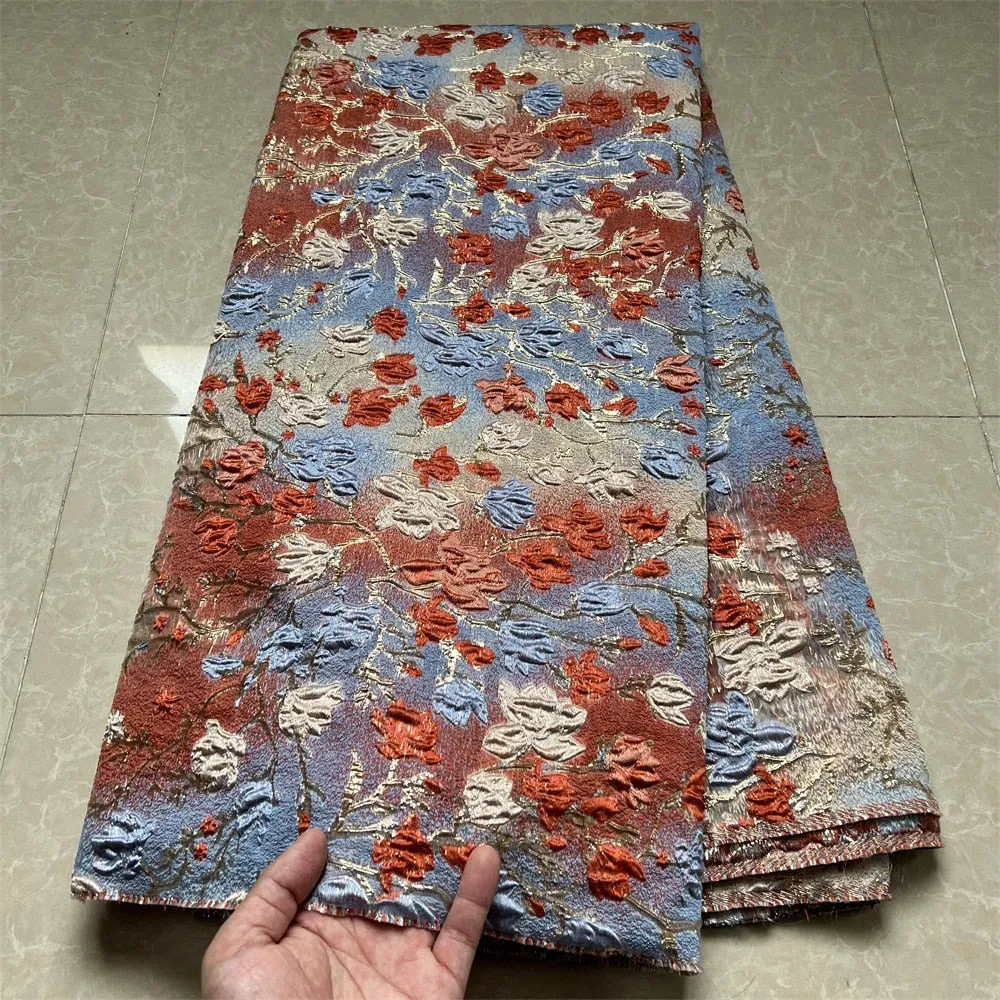 5 YARDS / 6 COLORS /  Melanie Watercolor Floral Viscose Jacquard Woven Fabric for Dresses, Jackets, Suits, Shirts, Skirts Lining