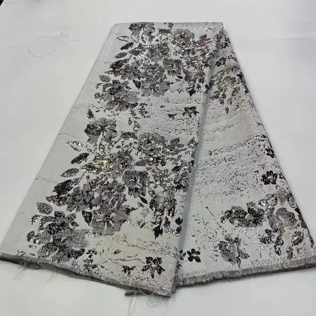 5 YARDS / 7 COLORS / Lamir Floral Viscose Jacquard Brocade Woven Fashion Jacket Dress Fabric