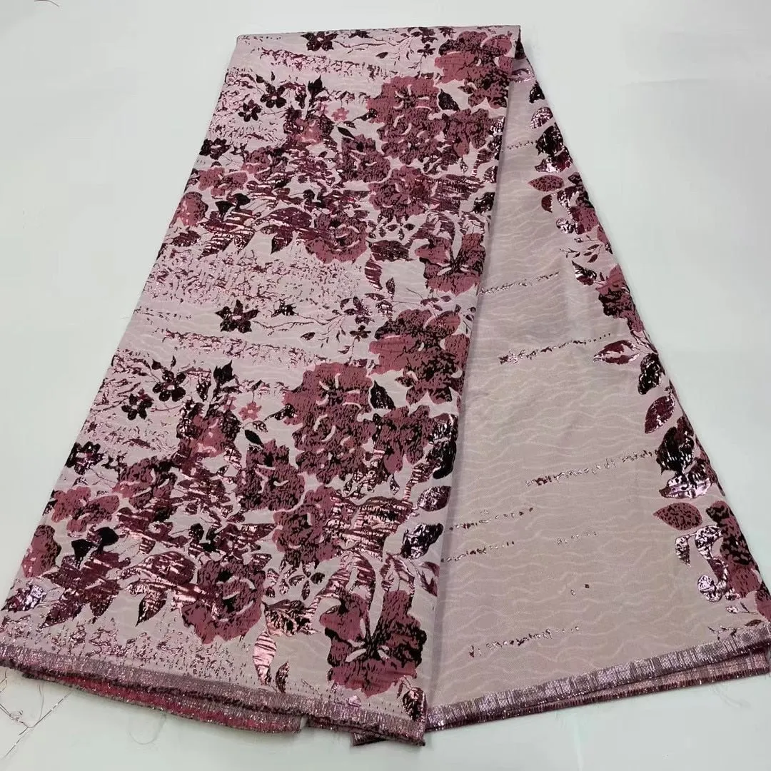 5 YARDS / 7 COLORS / Lamir Floral Viscose Jacquard Brocade Woven Fashion Jacket Dress Fabric
