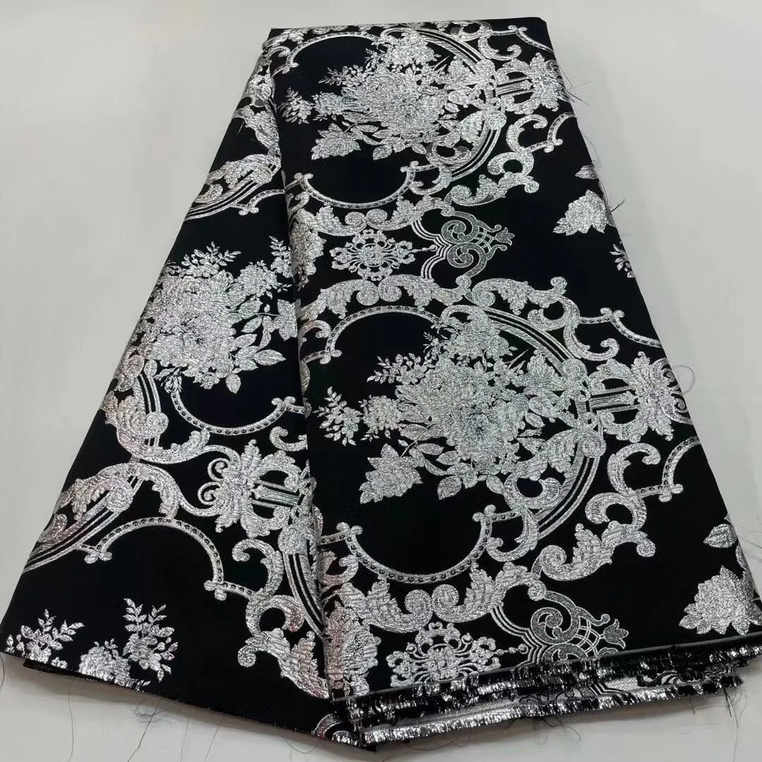 5 YARDS / 8 COLORS / Elegant Large Damask Viscose Jacquard Woven Fabric for Dresses, Jackets, Suits, Shirts, Skirts Lining