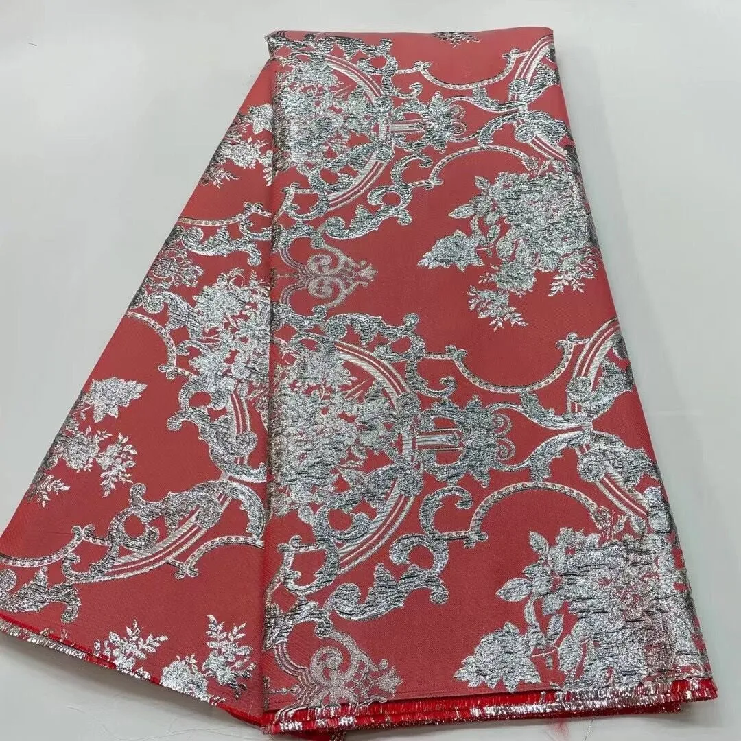 5 YARDS / 8 COLORS / Elegant Large Damask Viscose Jacquard Woven Fabric for Dresses, Jackets, Suits, Shirts, Skirts Lining