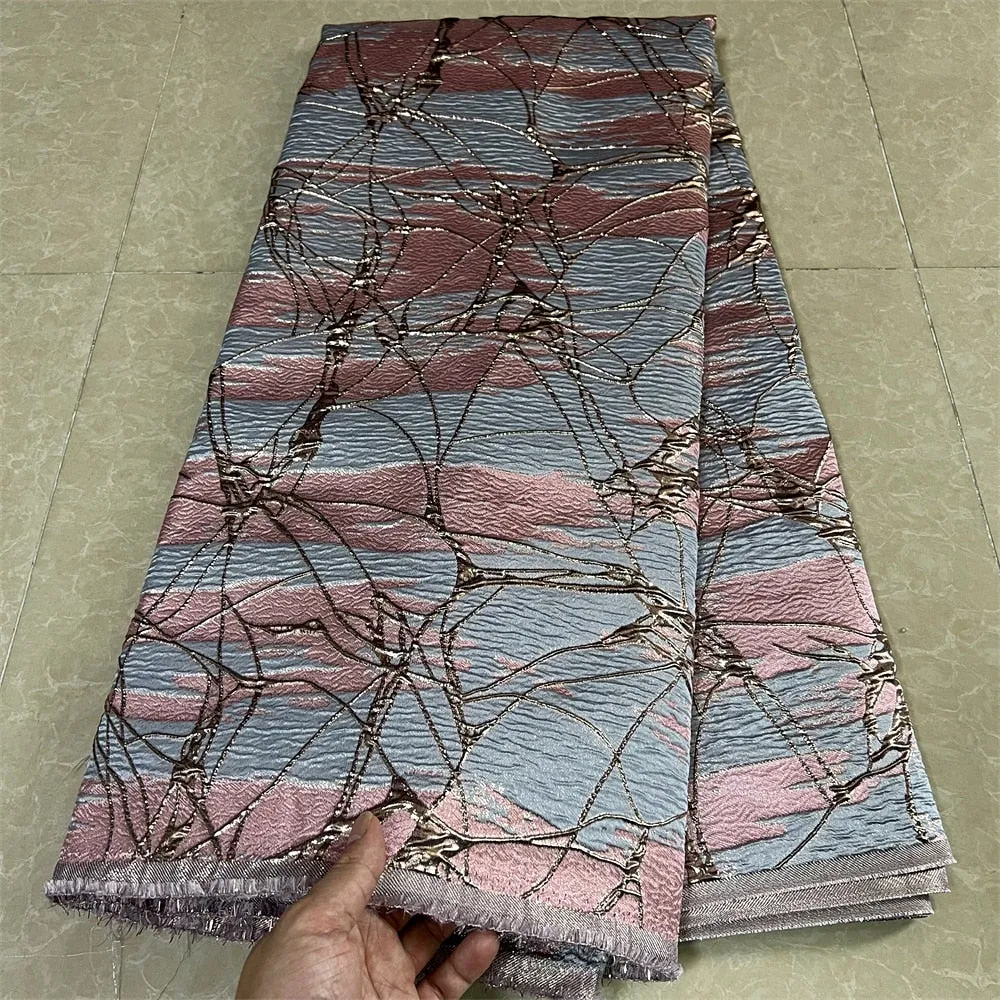 5 YARDS / 9 COLORS / Milo Abstract Waves Viscose Jacquard Woven Fabric for Dresses, Jackets, Suits, Shirts, Skirts Lining
