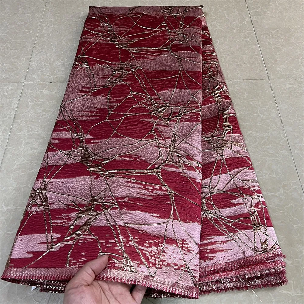5 YARDS / 9 COLORS / Milo Abstract Waves Viscose Jacquard Woven Fabric for Dresses, Jackets, Suits, Shirts, Skirts Lining
