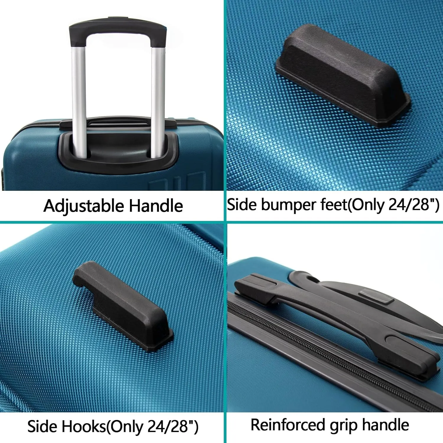 ABS Hard Shell 3-Piece Luggage Set(20/24/28) with 360Rotating Wheel and TSA Lock Men and Women Effortless Mobility Carry,Ideal for Business Trips and Family Getaways (Dark Blue-2)