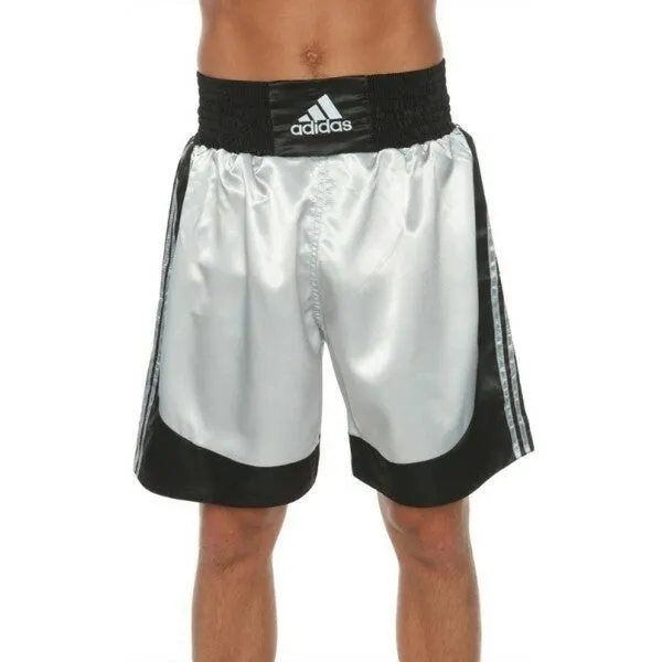 Adidas Martial Arts Adult Black Silver MMA Muay Thai & Boxing Shorts ADISMB03 [RDA]
