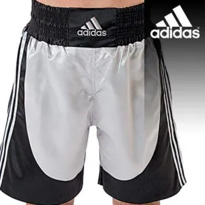 Adidas Martial Arts Adult Black Silver MMA Muay Thai & Boxing Shorts ADISMB03 [RDA]