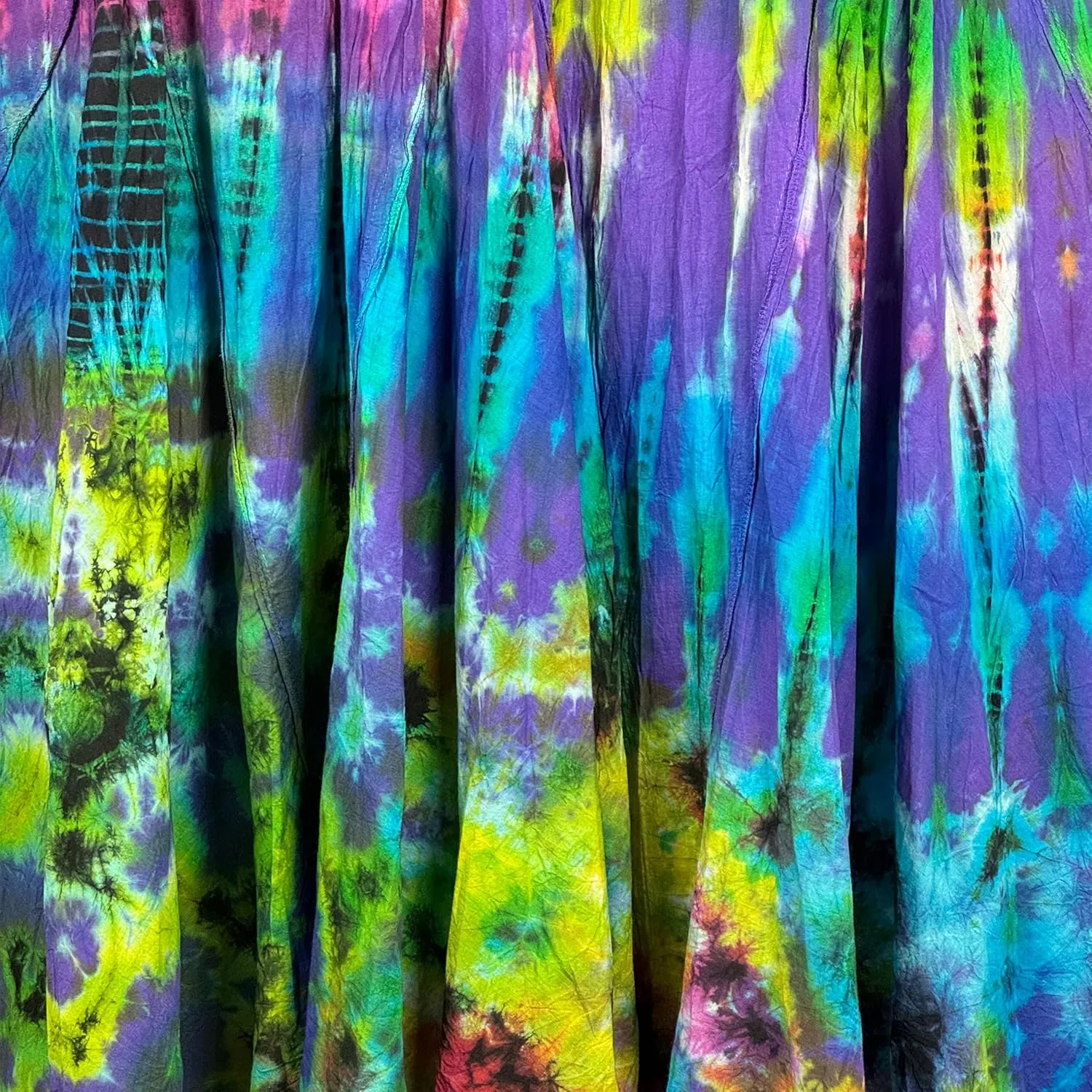 Agan Traders Women's 2025 Summer Tie-dye High Waistband Bohemian Maxi Skirt - A Line Flared Long Skirts for Women