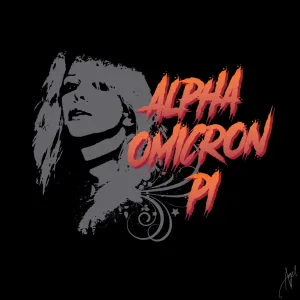 Alpha Omicron Pi Rock and Roll Art