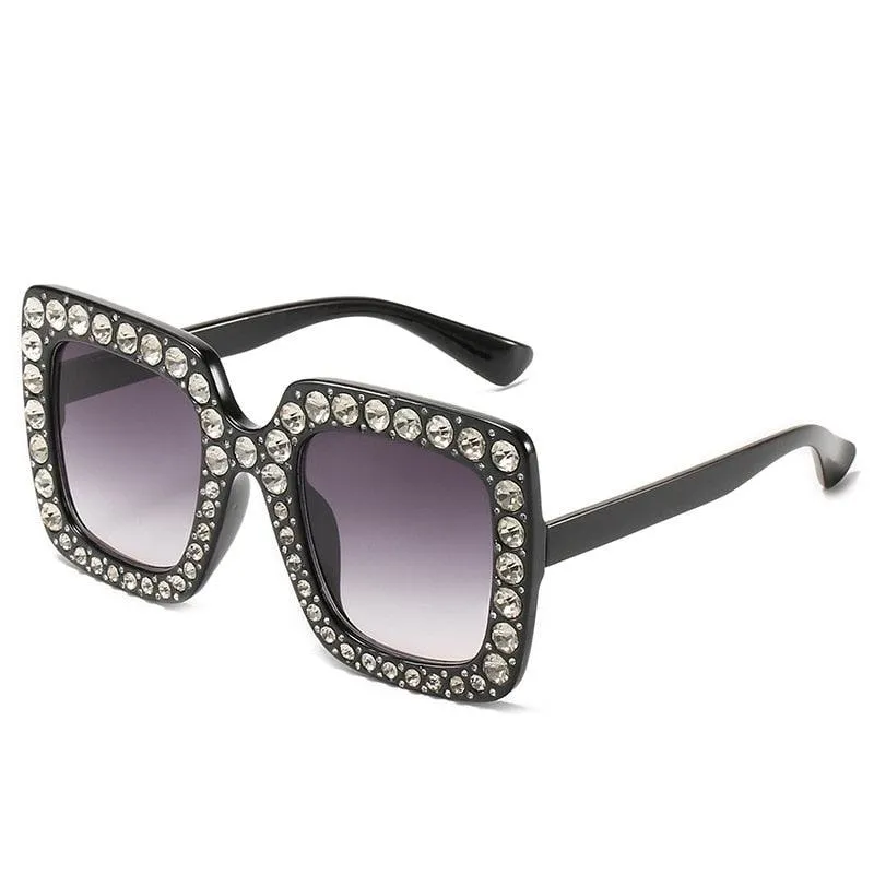 Amber Retro Square Sunglasses