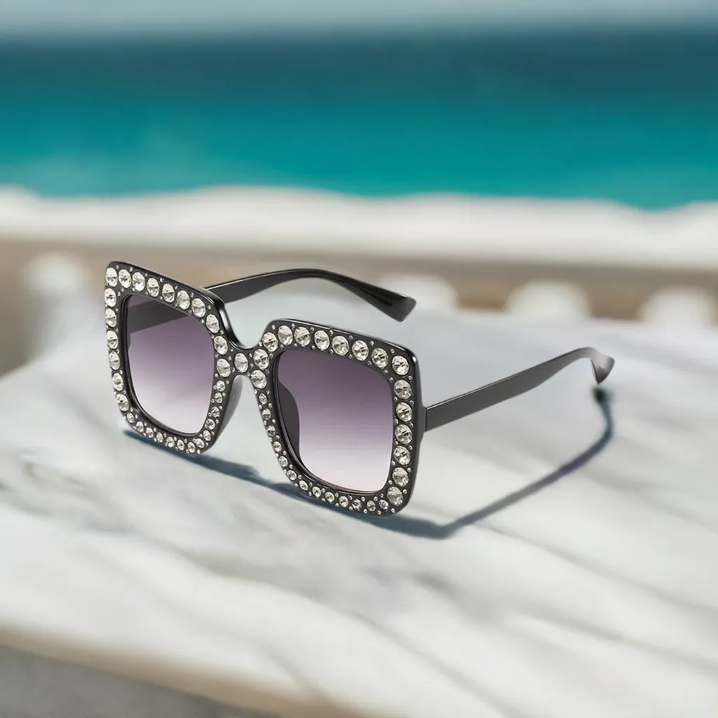 Amber Retro Square Sunglasses