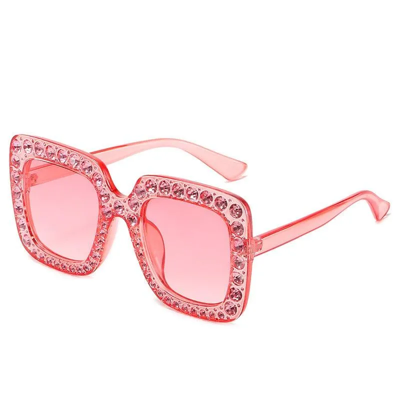 Amber Retro Square Sunglasses
