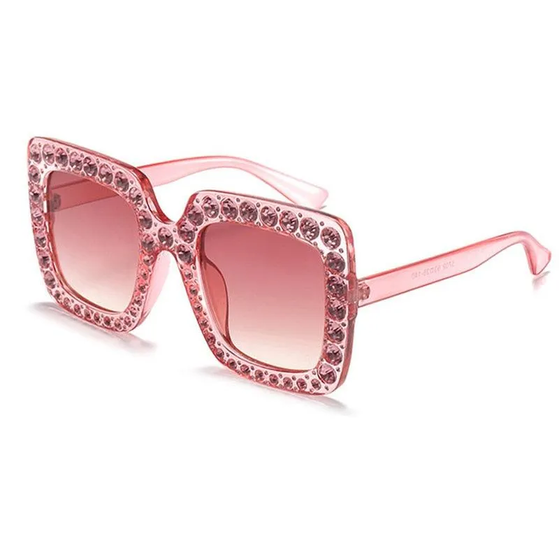 Amber Retro Square Sunglasses