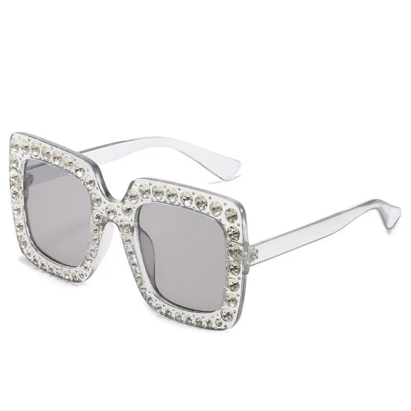 Amber Retro Square Sunglasses