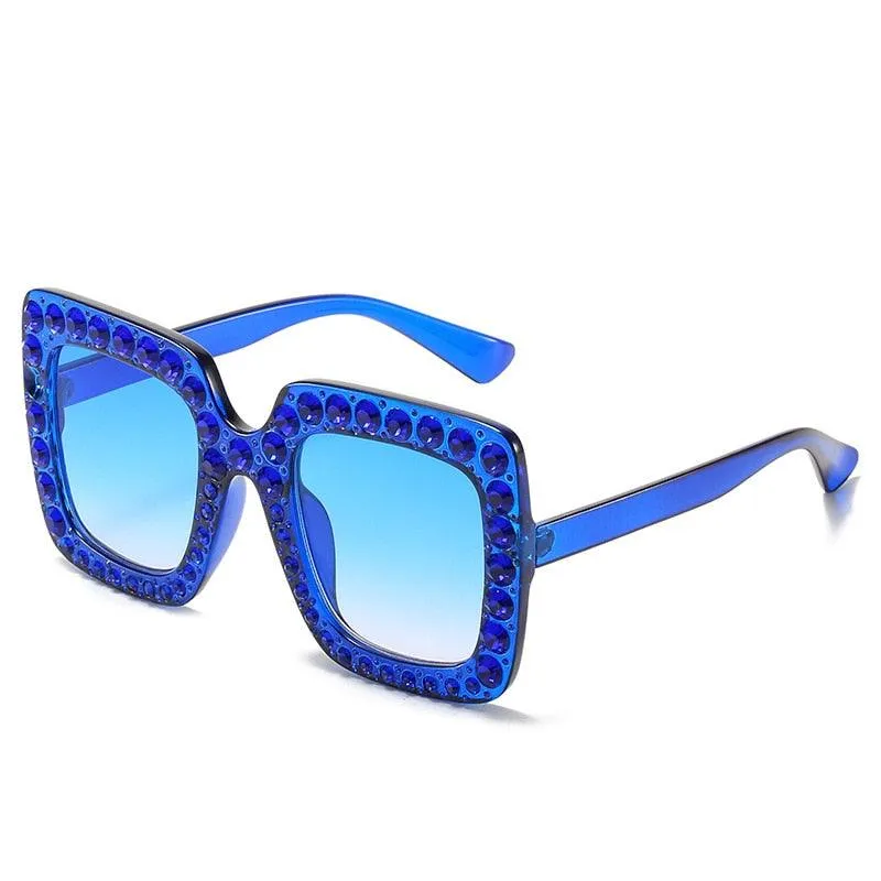 Amber Retro Square Sunglasses