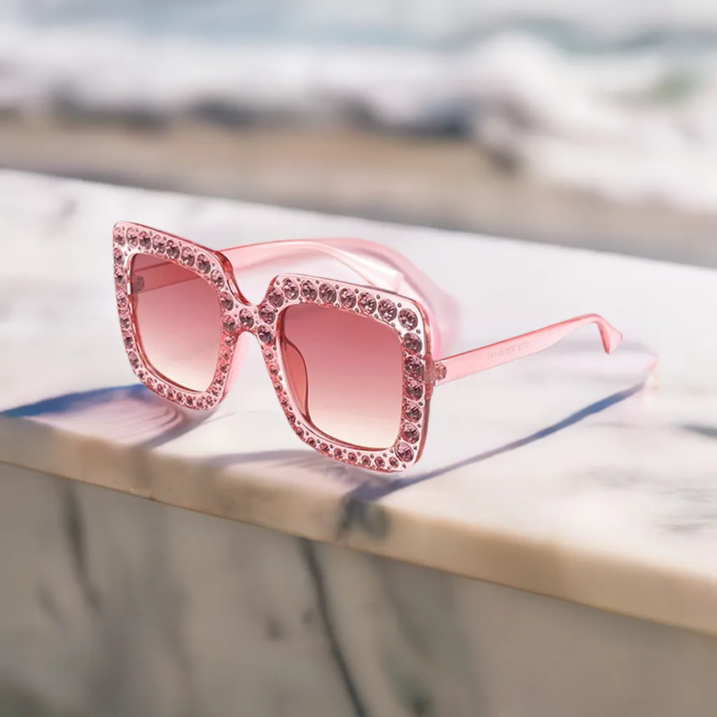 Amber Retro Square Sunglasses