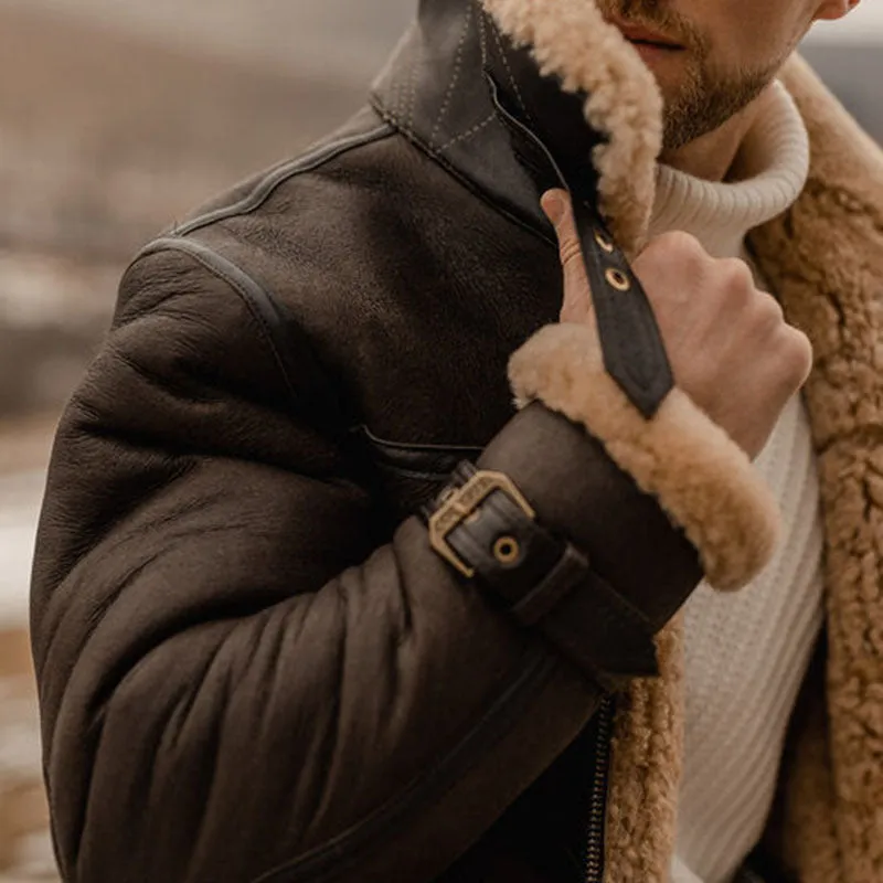 Aule Thick Velvet Leather Jacket