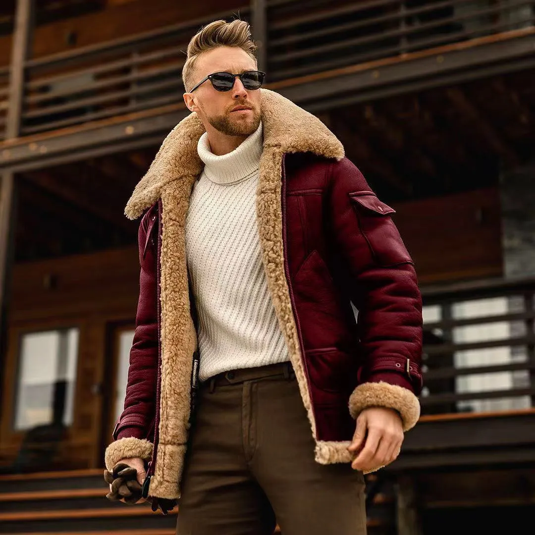 Aule Thick Velvet Leather Jacket