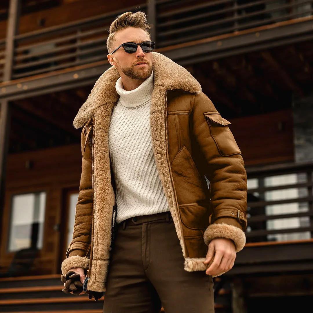 Aule Thick Velvet Leather Jacket