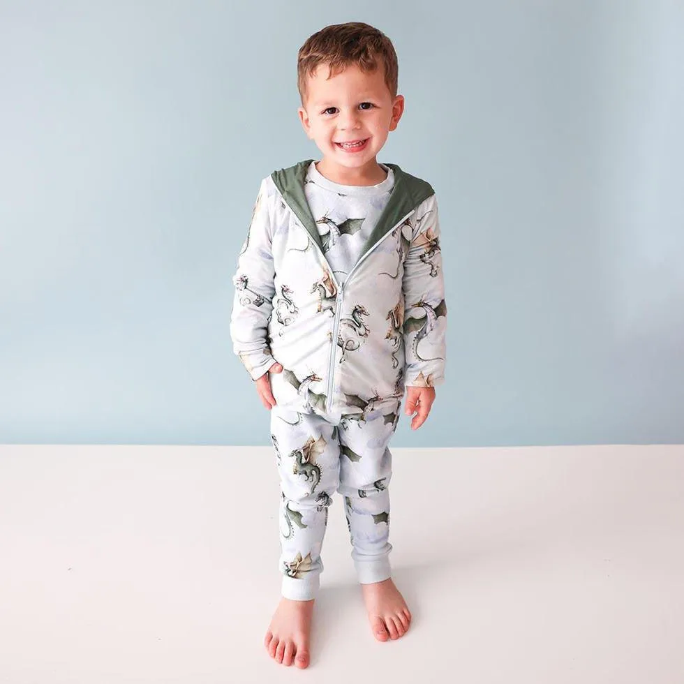 Bamboo Long Sleeve Reversible Jacket - Percy (Dragons)