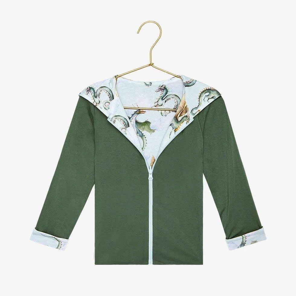 Bamboo Long Sleeve Reversible Jacket - Percy (Dragons)