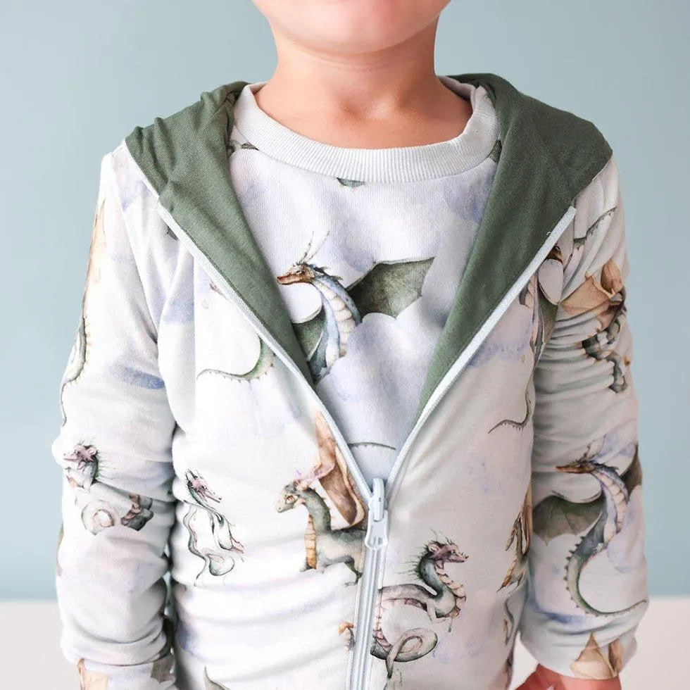 Bamboo Long Sleeve Reversible Jacket - Percy (Dragons)