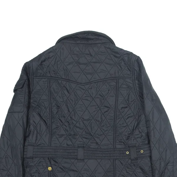 BARBOUR International Quilted Jacket Black Womens UK 16