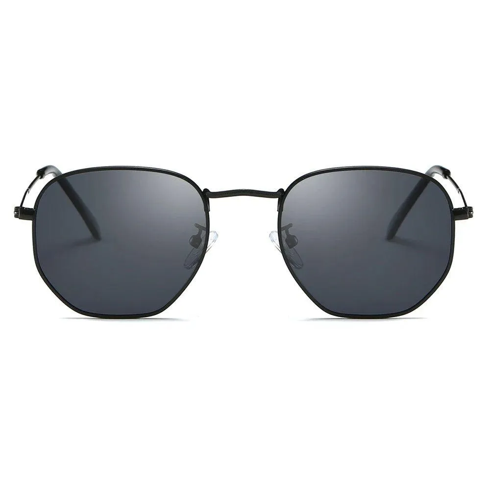 Barcur Men's Retro Polarized Sunglasses with Stainless Steel Frame - Classic Minimalist Eyewear for Sun Protection