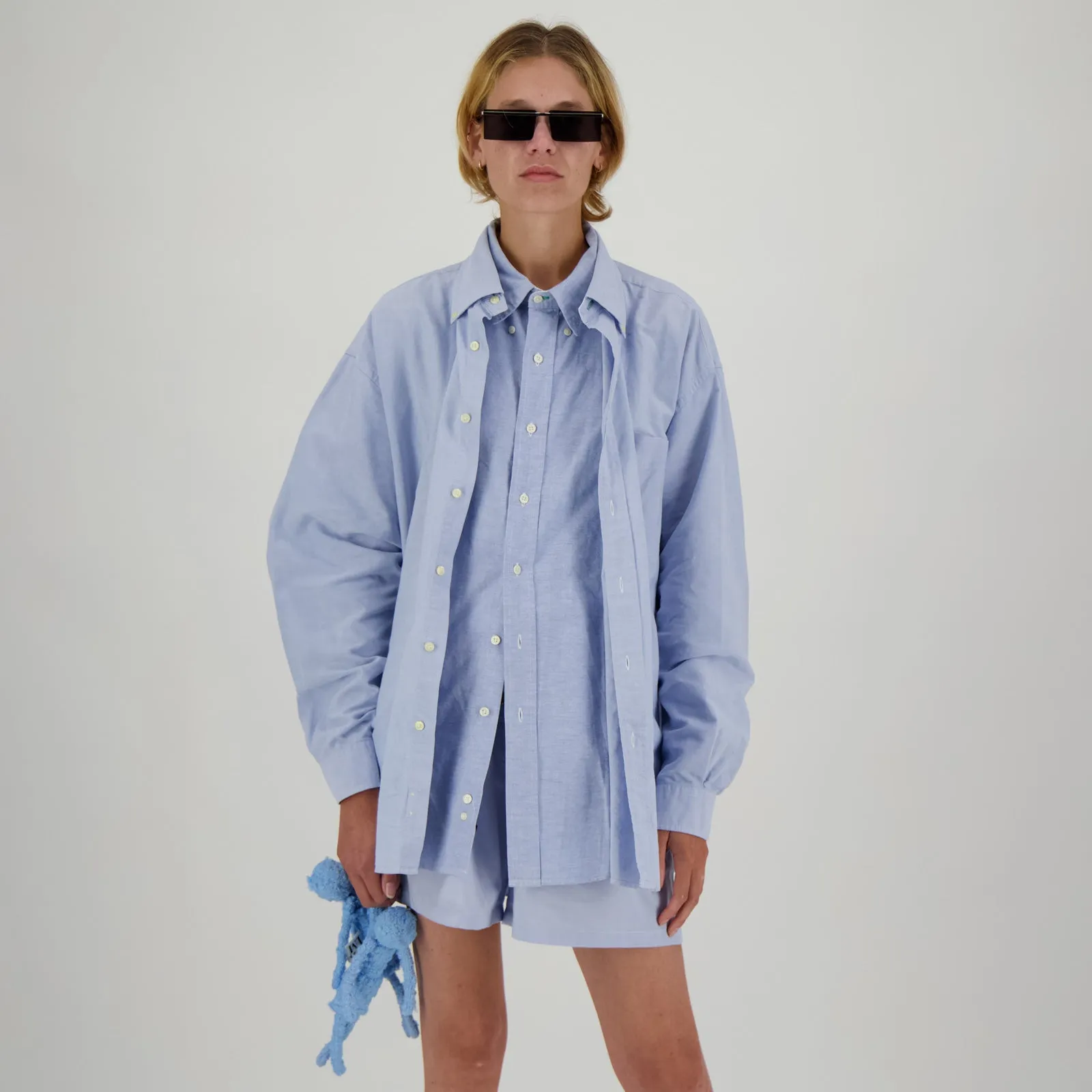 Blue Double Collar Shirt