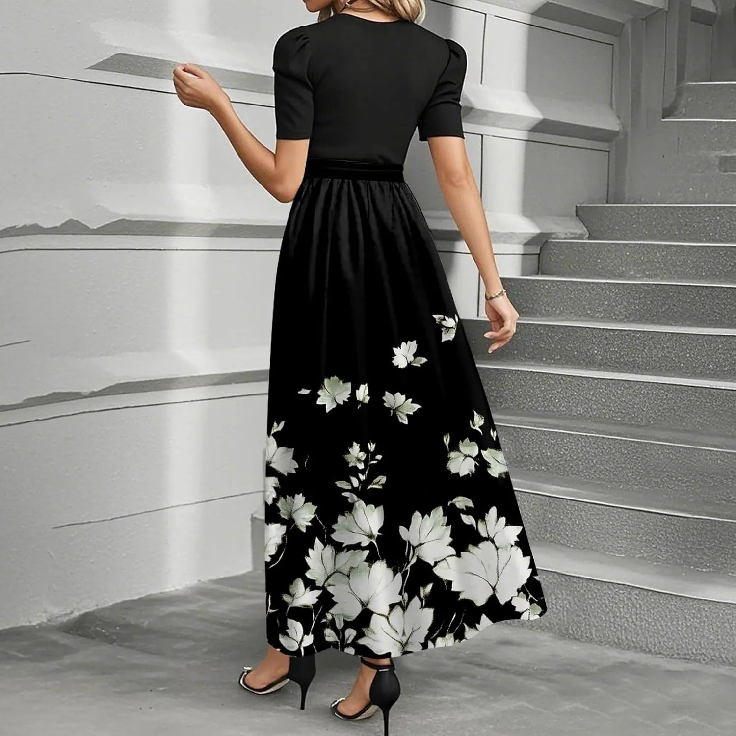 Boho Maxi Dresses for Women 2025, High Waisted Casual Trendy Summer Dresses Beach Vacation Womens Sundresses
