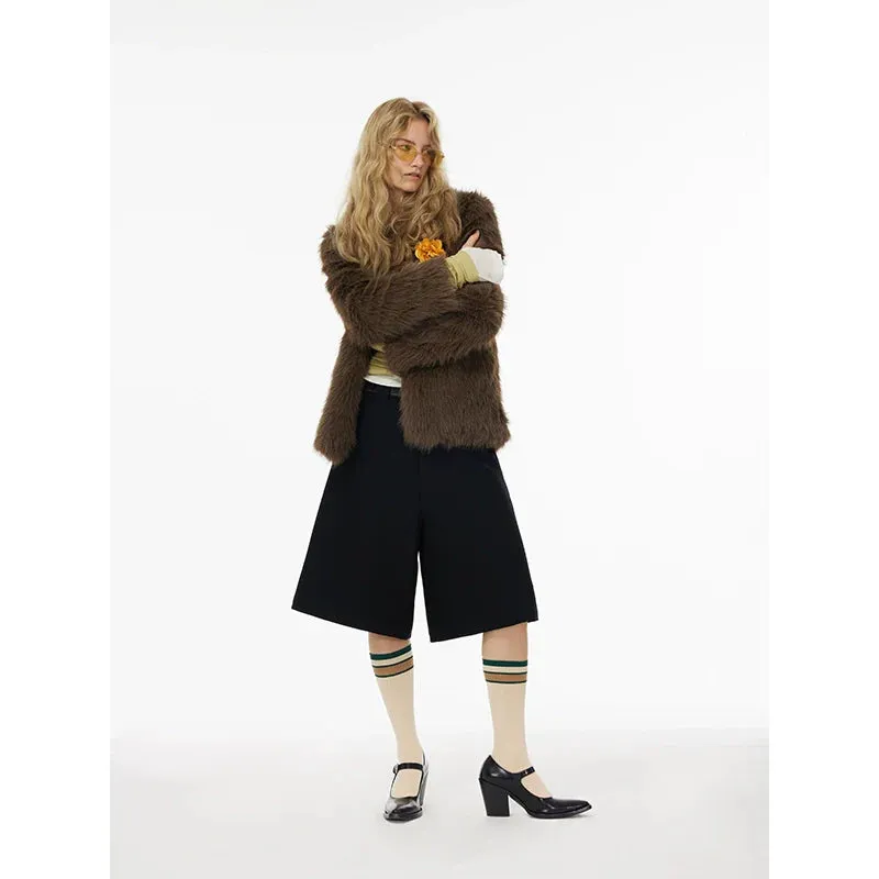 Brown Faux Fur Jacket