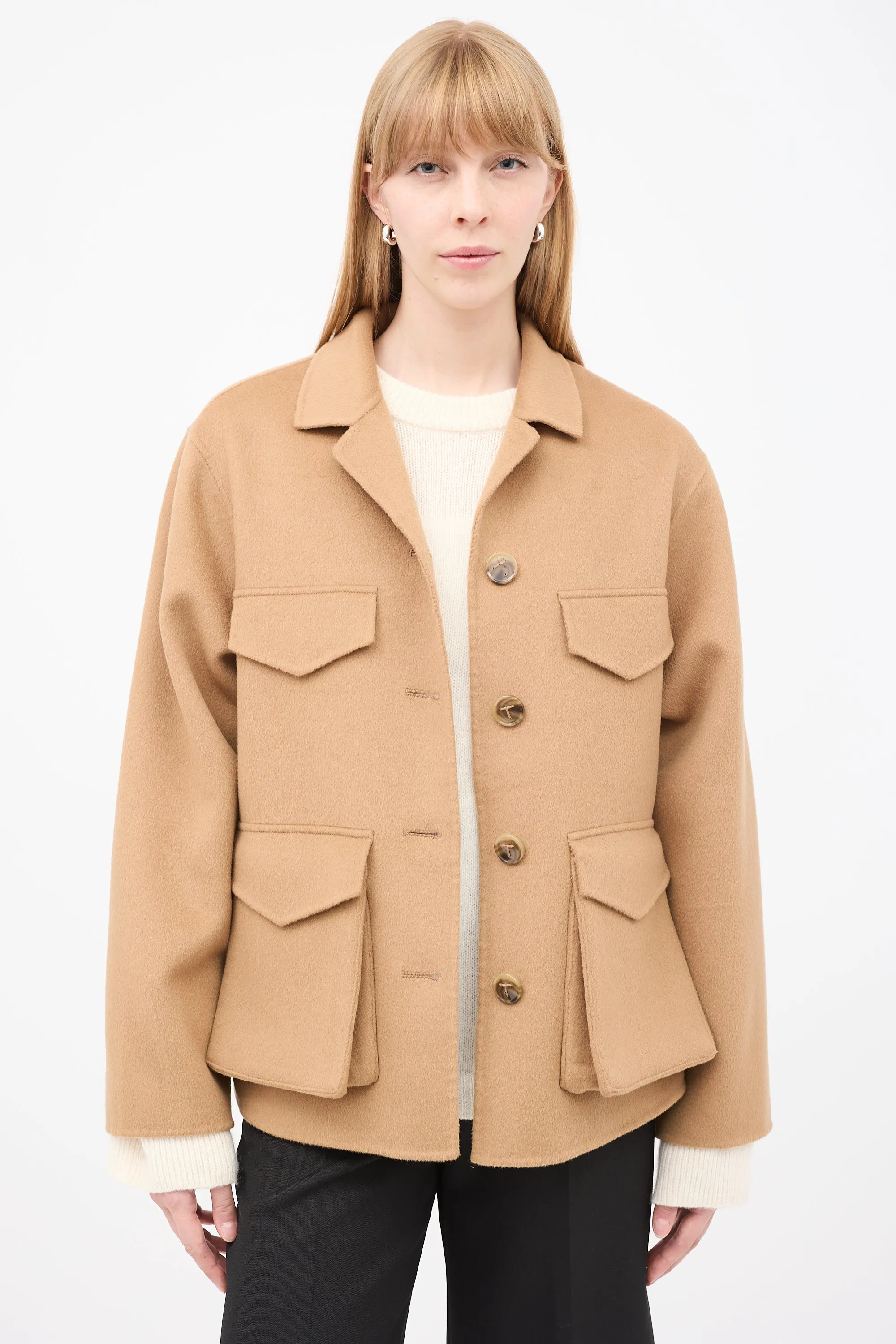 Brown Wool Army Double Jacket