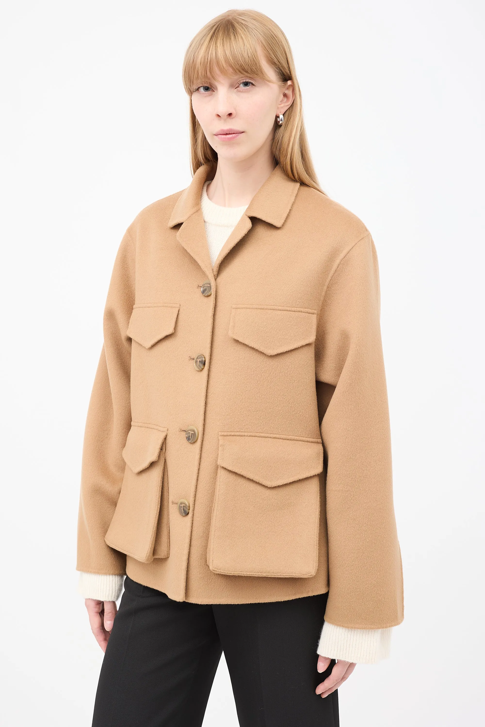 Brown Wool Army Double Jacket