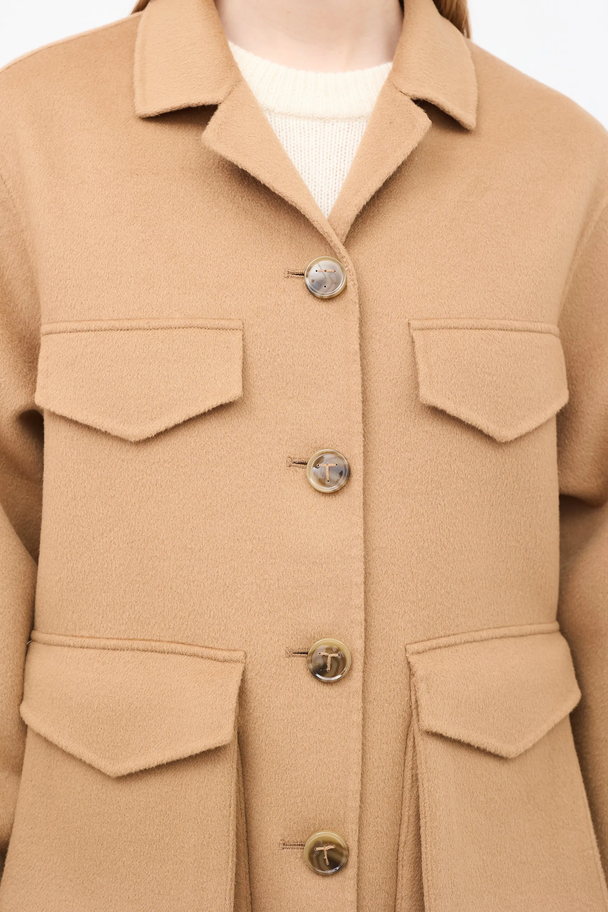 Brown Wool Army Double Jacket