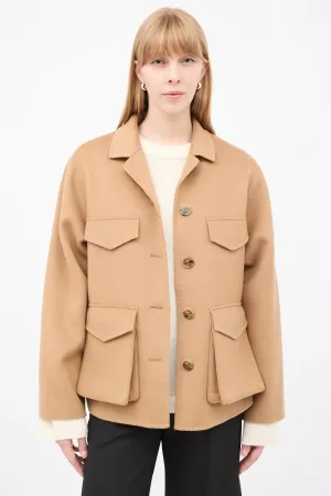 Brown Wool Army Double Jacket