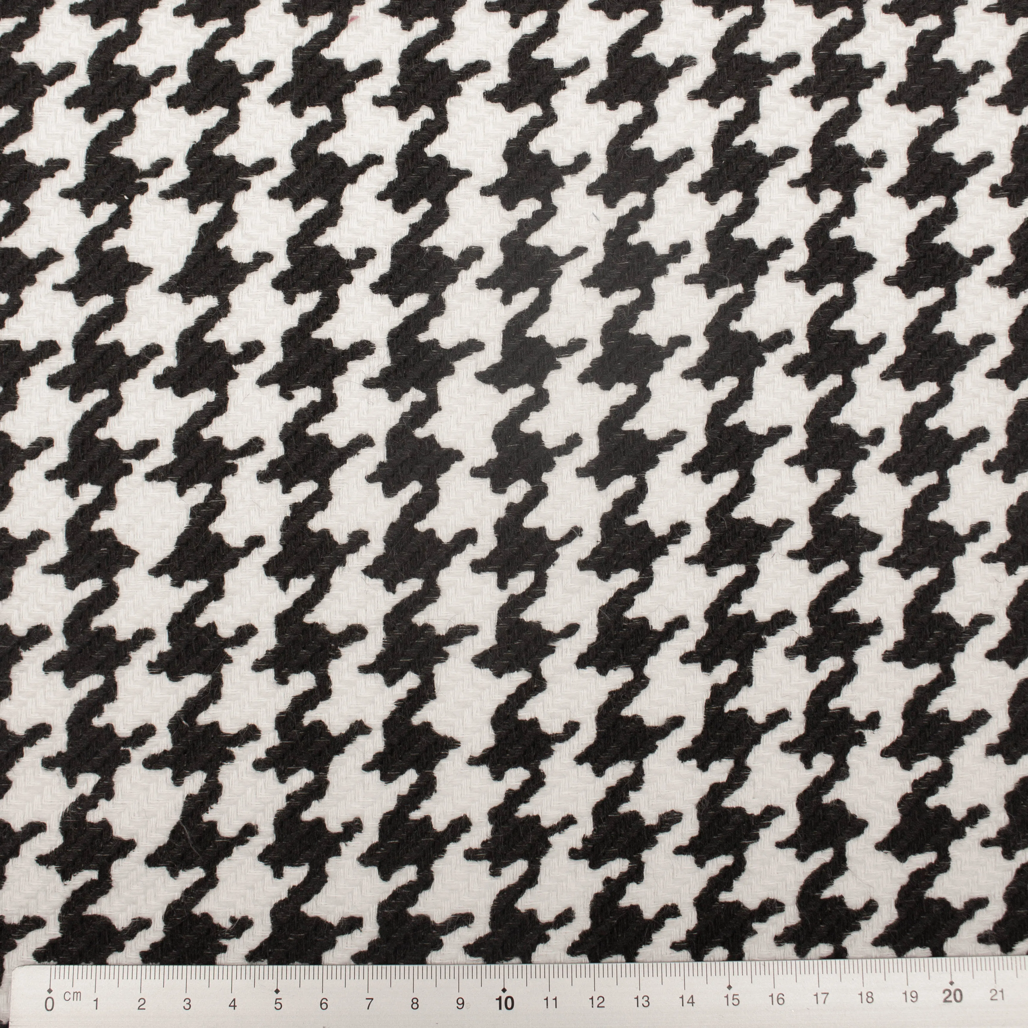 Ciara Black & White Houndstooth Cotton Jacquard