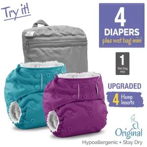 Cloth Diaper Bundle - Try It! - Original with Hemp :: 4 pack 