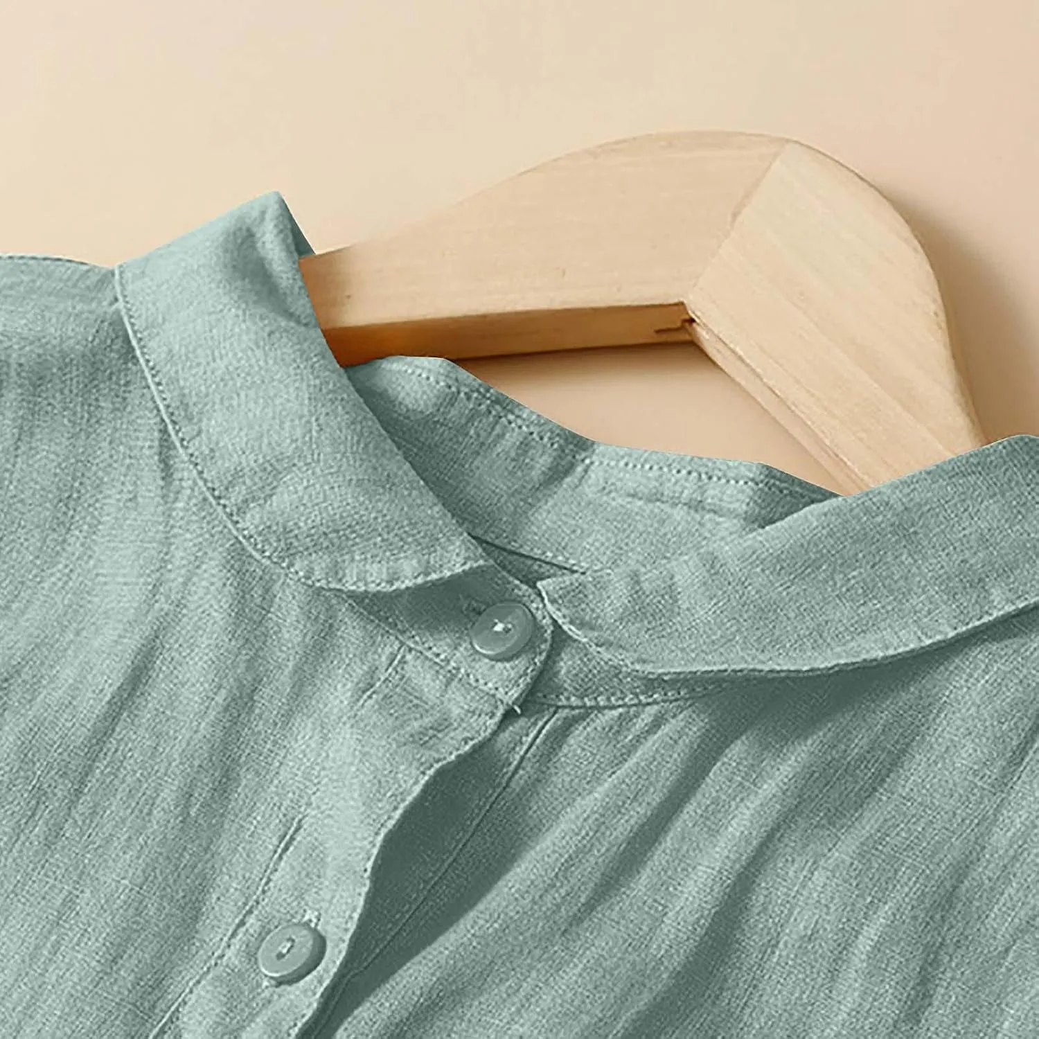 Cotton Linen Dresses for Women Casual Short Sleeve Collared Maxi Dress Spring Vacation Fashion Elegantes Dresses