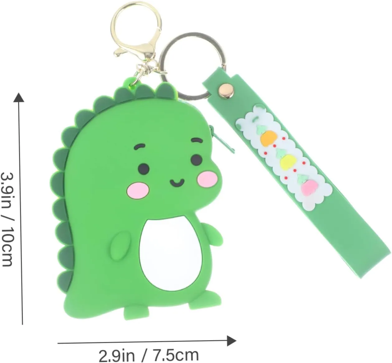 Creative Dinosaur Keychain Pendant Fun Silicone Coin Bag Key Ring Cute Cartoon Key Holder for Handbags