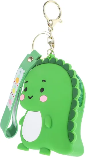 Creative Dinosaur Keychain Pendant Fun Silicone Coin Bag Key Ring Cute Cartoon Key Holder for Handbags