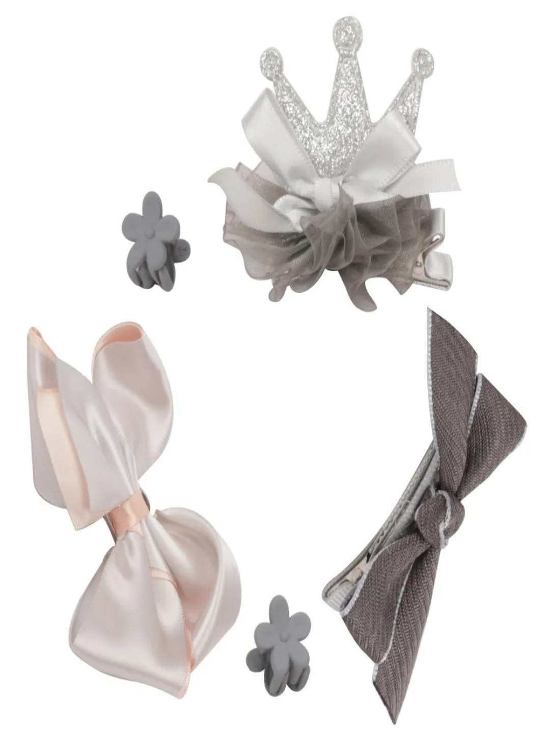 Cute Hair Clips Set for Girls - Silver, Pack of 2